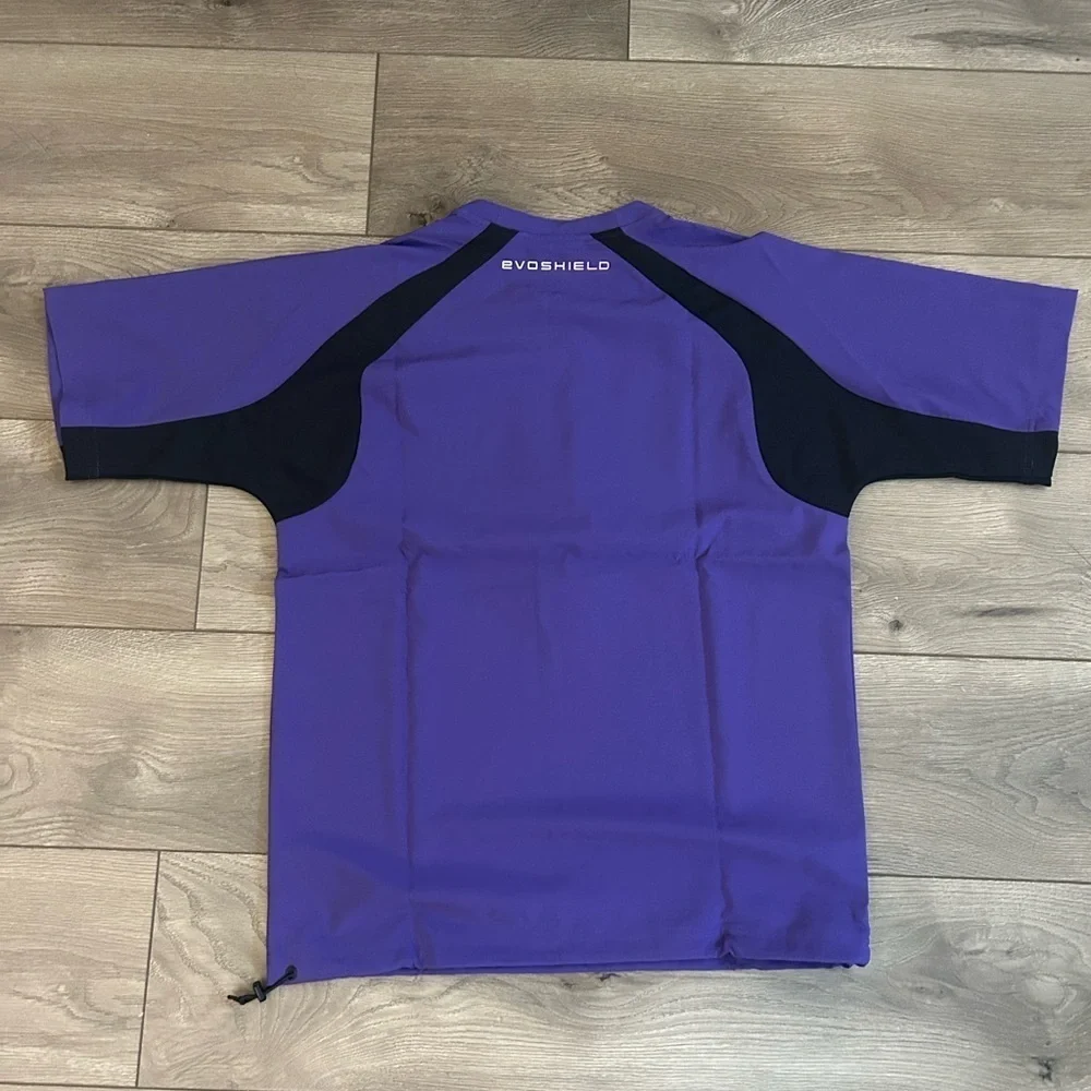 NWT EvoShield Men's Purple & Black Pullover 1/2 Zip Shirt Size Small
